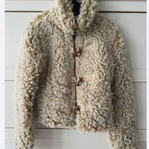 Anthropologie Sherpa Jacket with Toggle Closure